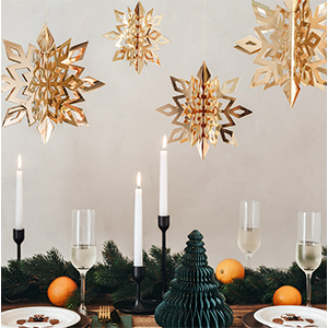 Hängande snöflingor