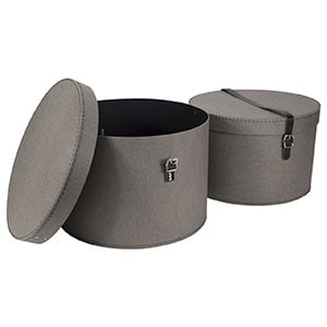 2-pack runda förvaringslådor 